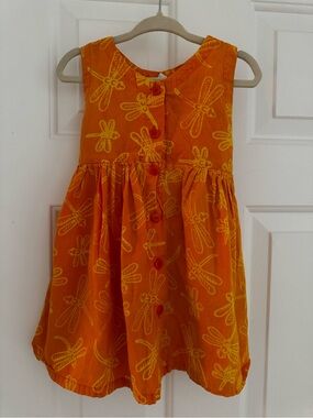 Vintage toddler Dragonfly Print Button-Front Dress